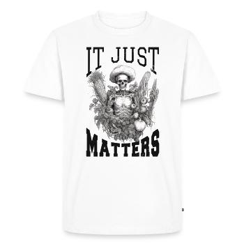 Jardinier jardin plante paysanne dictons Vintage - T-shirt Premium bio Homme - blanc - Devant - Nico (187cm)