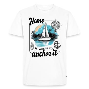 Sailor Voilier Voilier Voilier Yacht à voile - T-shirt Premium bio Homme - blanc - Devant - Nico (187cm)