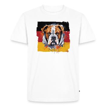 Boxer Race Chien Boxer Chiens Drapeau Allemand - T-shirt Premium bio Homme - blanc - Devant - Nico (187cm)