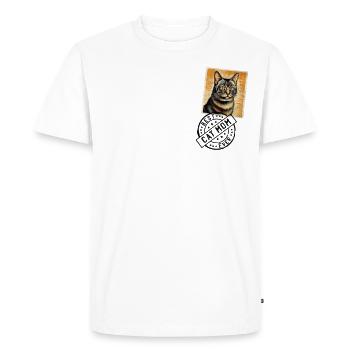 Chat Maman Chat Chat Timbre Chat Mamans - T-shirt Premium bio Homme - blanc - Devant - Nico (187cm)