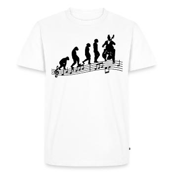 Violoncelliste Violoncelliste Musicien Collo-Music Evolution - T-shirt Premium bio Homme - blanc - Devant - Nico (187cm)