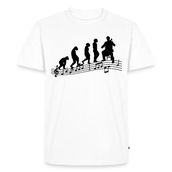Violoncelliste Violoncelliste Musicien Collo-Music Evolution - T-shirt Premium bio Homme - blanc - Devant - Nico (187cm)