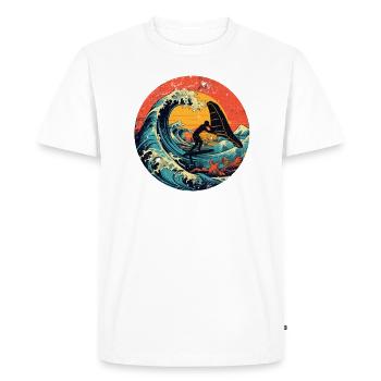 Wingfoil Surfer Wingfoiling Board Vintage - Men's Premium Organic T-Shirt - white - Front - Nico (187cm)
