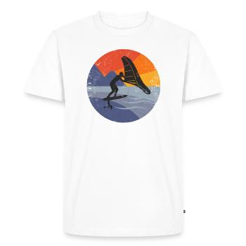 Wingfoil Surfer Wingfoiling Hydrofoil Kitefoil - Men's Premium Organic T-Shirt - white - Front - Nico (187cm)