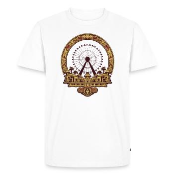 Parc d’attractions Foire, Fête foraine, Festival folklorique - T-shirt Premium bio Homme - blanc - Devant - Nico (187cm)