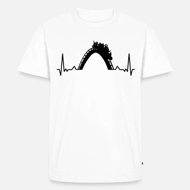 Freizeitparks Jahrmarkt Rummelplatz Kirmes - Männer Premium Bio T-Shirt - Weiß