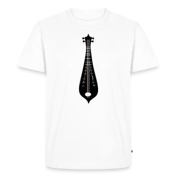 Dulcimer musicien Instrument à cordes pincées Dulcimer martelé - T-shirt Premium bio Homme - blanc - Devant - Nico (187cm)