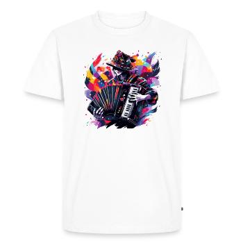 Accordion Musician Accordion Player Musician - Men's Premium Organic T-Shirt - white - Front - Nico (187cm)