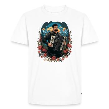 Accordéon Musicien Accordéon Accordéon - T-shirt Premium bio Homme - blanc - Devant - Nico (187cm)