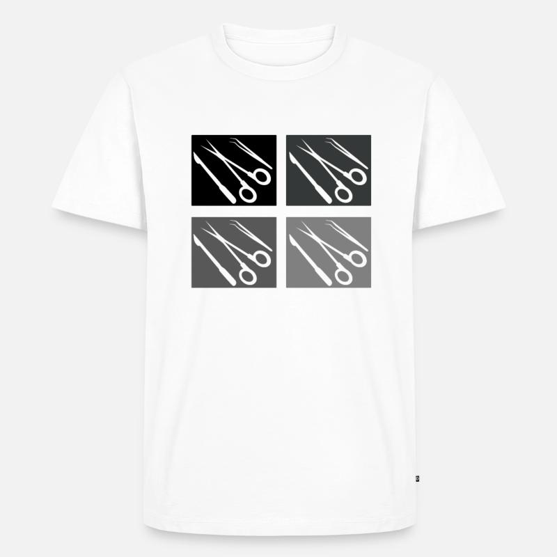 Chirurgisch-technischer Assistent Chirurg - Männer Premium Bio T-Shirt - Weiß
