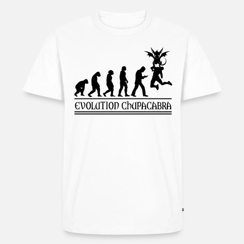 Cryptozoologists Chupacabra Creatures Evolution - Men's Premium Organic T-Shirt - white