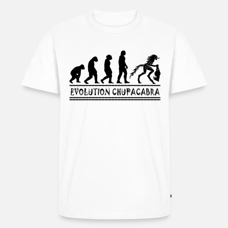 Kryptozoologen Chupacabra-Kreaturen Evolution - Männer Premium Bio T-Shirt - Weiß