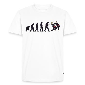 Judoka Taekwondo Karate Aikido Ju-Jutsu Evolution - Men's Premium Organic T-Shirt - white - Front - Nico (187cm)