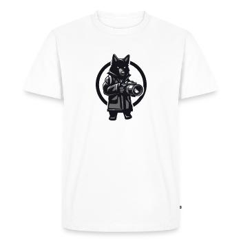 Photo de chien, photographe de paysage, photographe de nature - T-shirt Premium bio Homme - blanc - Devant - Nico (187cm)