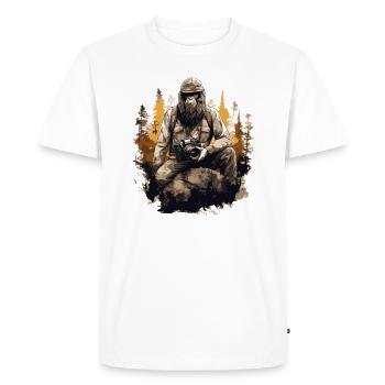 Photographe de paysage, Appareil photo, Photographe de nature - T-shirt Premium bio Homme - blanc - Devant - Nico (187cm)