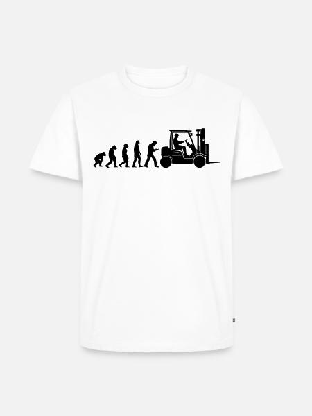 Gabelstaplerfahrer Lagerleiter Lagerist - Männer Premium Bio T-Shirt - Weiß