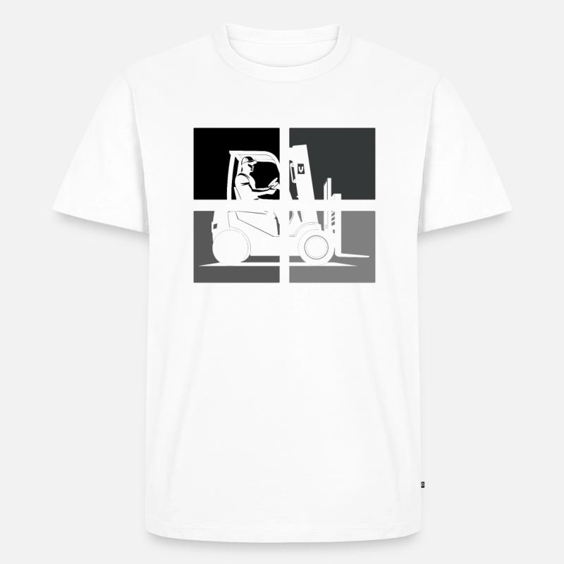 Gabelstaplerfahrer Lagerleiter Lagerist Berufe - Männer Premium Bio T-Shirt - Weiß