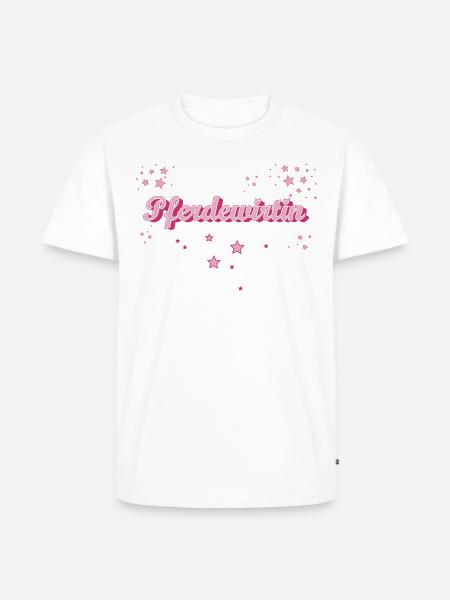 Pferde Abschluss-Geschenk Pferdewirtin - Männer Premium Bio T-Shirt - Weiß