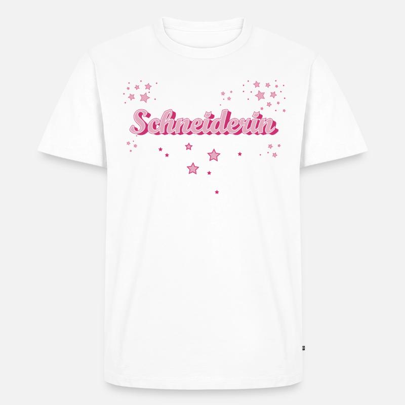 Schneidern Abschluss-Geschenk Textil-Schneiderin - Männer Premium Bio T-Shirt - Weiß