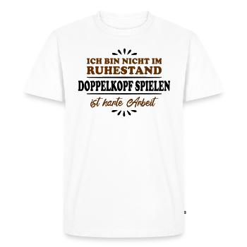 Retirement Retiree Retiree Double Headed Player - Men's Premium Organic T-Shirt - white - Front - Nico (187cm)