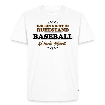 Retirement Retiree Pensioner Baseball - Men's Premium Organic T-Shirt - white - Front - Nico (187cm)
