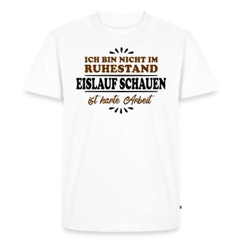 Retirement Pensioner Pensioner Ice Skating Watch - Men's Premium Organic T-Shirt - white - Front - Nico (187cm)