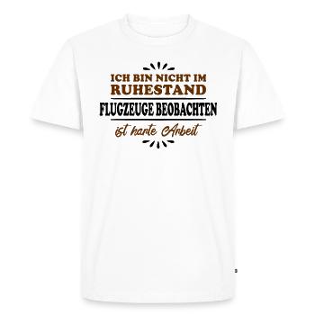 Retirement Pensioner Pensioner Airplanes - Men's Premium Organic T-Shirt - white - Front - Nico (187cm)