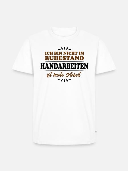 Pensionist Pensionist Pensionist Håndværk - Herre Premium økologisk T-shirt - hvid