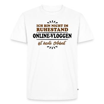 Ruhestand Rentner Pensioner Online-Vlogger - Männer Premium Bio T-Shirt - Weiß - Vorne - Nico (187cm)