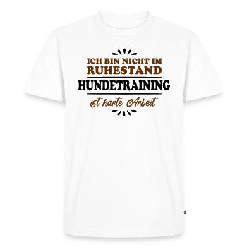 Retirement Retiree Retiree Dog Trainer - Men's Premium Organic T-Shirt - white - Front - Nico (187cm)