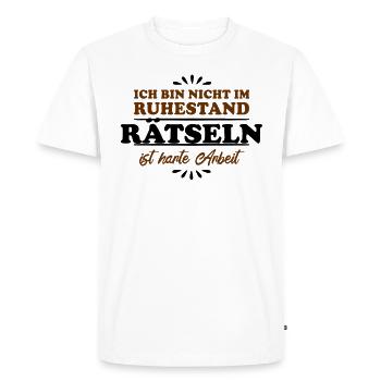Retirement Pensioner Pensioner Puzzles - Men's Premium Organic T-Shirt - white - Front - Nico (187cm)