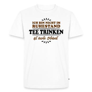 Retirement Pensioner Pensioner Tea-drinking - Men's Premium Organic T-Shirt - white - Front - Nico (187cm)