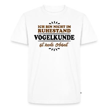 Ornithologie des pensionnés - T-shirt Premium bio Homme - blanc - Devant - Nico (187cm)