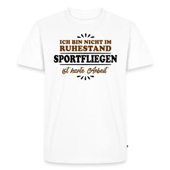 Retirement Pensioner Pensioner Sport Pilot - Men's Premium Organic T-Shirt - white - Front - Nico (187cm)