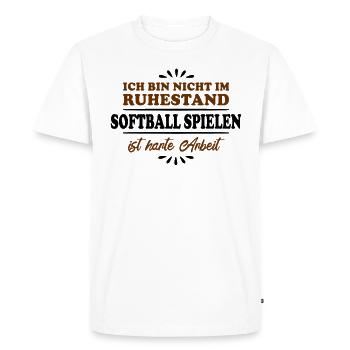 Retirement Retiree Retiree Softball Player - Men's Premium Organic T-Shirt - white - Front - Nico (187cm)