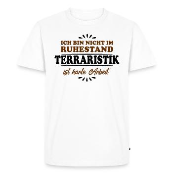 Pensionné de retraite Terrarium de retraité - T-shirt Premium bio Homme - blanc - Devant - Nico (187cm)