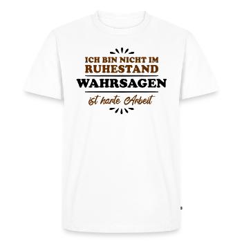 Retraité Retraité Diseuse de bonne aventure - T-shirt Premium bio Homme - blanc - Devant - Nico (187cm)