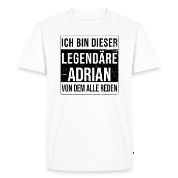 I'm this legendary for Adrian - Men's Premium Organic T-Shirt - white - Front - Nico (187cm)