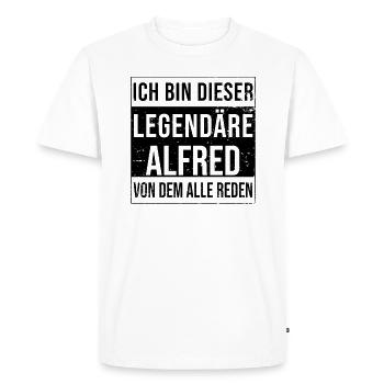 Je suis cette légende pour Alfred - T-shirt Premium bio Homme - blanc - Devant - Nico (187cm)