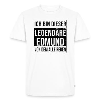 Je suis cette légende pour Edmund - T-shirt Premium bio Homme - blanc - Devant - Nico (187cm)