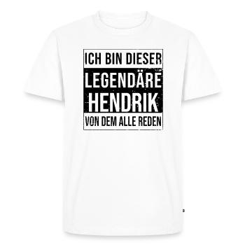 Je suis cette légende pour Hendrik - T-shirt Premium bio Homme - blanc - Devant - Nico (187cm)