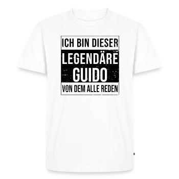 I'm this legendary for Guido - Men's Premium Organic T-Shirt - white - Front - Nico (187cm)