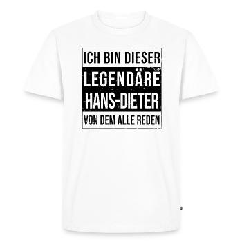 I'm this legendary for Hans-Dieter - Men's Premium Organic T-Shirt - white - Front - Nico (187cm)