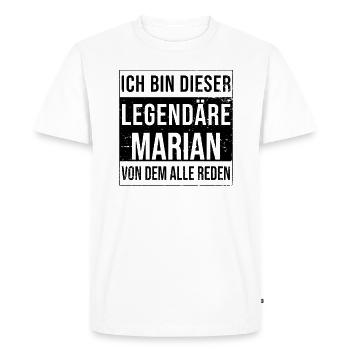 Je suis cette légende pour Marian - T-shirt Premium bio Homme - blanc - Devant - Nico (187cm)