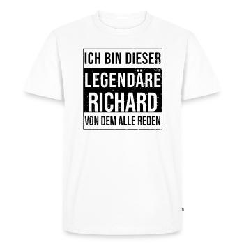 I'm this legendary for Richard - Men's Premium Organic T-Shirt - white - Front - Nico (187cm)