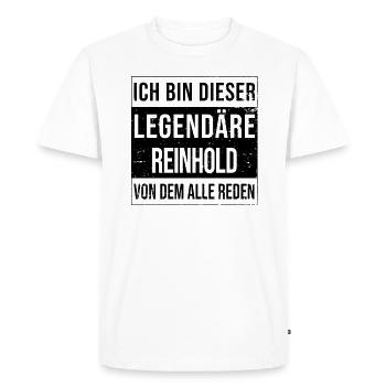 Je suis cette légende pour Reinhold - T-shirt Premium bio Homme - blanc - Devant - Nico (187cm)