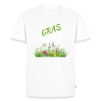 Ne me pressez pas - T-shirt Premium bio Homme - blanc - Devant - Nico (187cm)