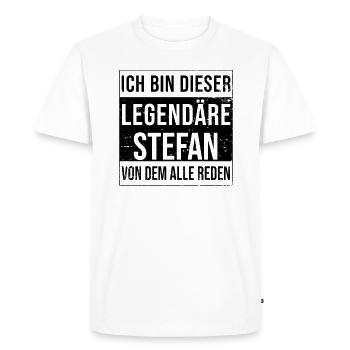 I'm this legendary for Stefan - Men's Premium Organic T-Shirt - white - Front - Nico (187cm)