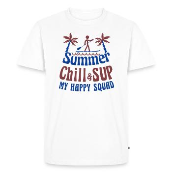 Planche de SUP paddle paddle supboard Stand Up - T-shirt Premium bio Homme - blanc - Devant - Nico (187cm)