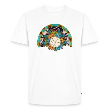 Volleyball Ball Volleyballer Rainbow Volleyball - Men's Premium Organic T-Shirt - white - Front - Nico (187cm)